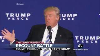 Trump Lashes Out at Election Recount