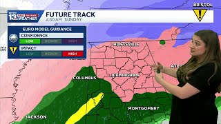 Southern Winter Storm: Tracking threat of snow and ice in the Alabama weather forecast this weekend