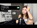 Okulun ilk günü sabah rutinim.