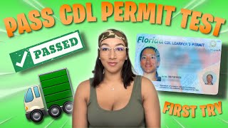 How To Pass The CDL Permit Test in ONE week (FIRST Try)!!!