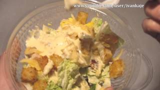 Салат Цезарь из ChickenHUT Обзор Salad Caesar