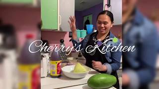 HOW TO MAKE STIR FRY GREEN PAPAYA RECIPE (1ST VLOG) SIMPLE DISH/ BUHAY SA CANADA/CHERRY CANADA VLOG