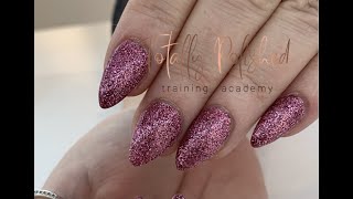 Full cover tips with acrylic overlay