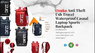 Ozuko Anti Theft Usb Travel Waterproof Casual Laptop Sports Backpack