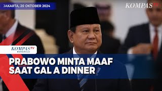 Kelakar Prabowo saat Gala Dinner  Baru Pertama Kali, Maaf jika Tak Berpengalaman