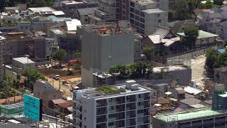 三田小山町西地区市街地再開発事業の解体状況（2023年6月17日）