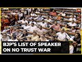 BJP's List Of Speaker On No Trust War Accessed, 15 Speakers Including Shah, Nirmala, Smriti