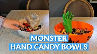 Moving Monster Hand Halloween Candy Bowls