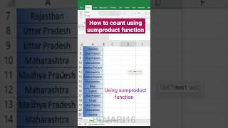 how to count 🔥using sumproduct function tricks in excel #shorts