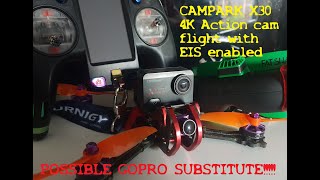 Testing out the campark x30 on drone with electronic stabilization on in 4k30