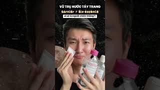 Vũ trụ nước tẩy trang ai sẽ chiến thắng? Garnier vs Bio-essence ⚡️ #skincare #beauty #skincaretips