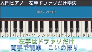 童謡ピアノ　こいのぼり（簡単ドレミ付き）