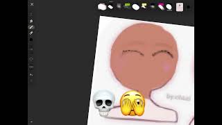 DRAWING MY SELF #cringy addition💀👁️👄👁️🫣😂🤫😱🙄😩🥱😳😵‍💫😫👀￼