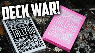 Deck War - Tally Ho Black Fan Back VS Tally Ho Pink Rose Fan Back Deck [HD]