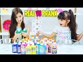 Real vs Prank Slime - Don't Choose The Wrong Glue Slime Challenge! | Emily and Evelyn