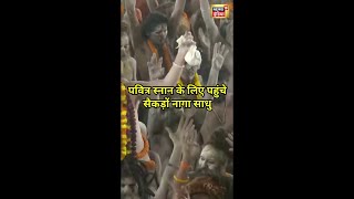 Maha Kumbh 2025 में पवित्र स्नान के लिए पहुंचे सैकड़ों नागा साधु | #Shorts | N18S