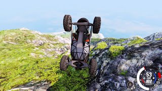 Epic Cliff Jump: Insane Stunt Ends in Ultimate Destruction!