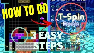 HOW TO DO a T-SPIN DOUBLE Tetris 99 Nintendo Switch in 3 Easy Steps!