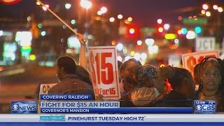 Protesters gather in Durham, across US to demand $15 minimum wage, union rights
