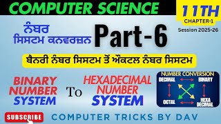 Number System Conversion Part-6 | Binary to HexaDecimal conversion #computertricksbydav