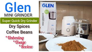 Glen Mini Spice Grinder || Glen Mini Grinder SA 4045 NG  - Unboxing,  Usage and Review