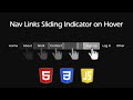 Make a Nav Link Indicator on Hover with HTML, CSS and Vanilla JavaScript
