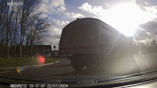 Reckless HGV driver never even looked. Bit late to stop now you retard. A453 Nottingham 23.1.24