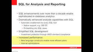 SQL Analytic - Overview