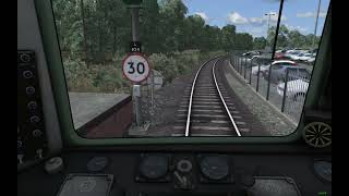 Cab view Colchester to Cambridge, class 105 DMU