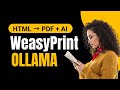 WeasyPrint with Ollama Tutorial: HTML to PDF with AI Integration