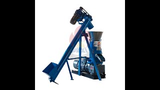 SKJ2-250B Flat Die Wood Pellet Machine--Power 15KW--Capacity 100-300Kg/Hour--Home Heating--USD$2800