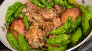 Shishito pepper in Chicken Adobo | try, it was good | Mangan tana | Kain tayo