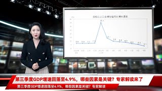 第三季度GDP增速回落至4.9%，哪些因素是关键？专家解读来了