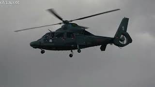 Lithuanian Air Force Eurocopter AS365 Dauphin arrival at RIAT 2022