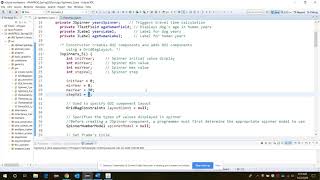 GUI input with JSpinners - JAVA