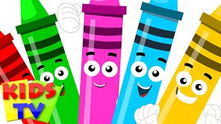 five little Crayons | color song | learn colors | nursery rhymes | Kids Tv Nursery Rhymes