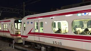 間合い運用に1131F！名鉄1030-1230系+1800系 1131F+1803F (準急豊橋行き) 知立発車