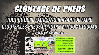 Quadiste net Spécial Cloutage de pneus