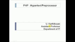 Session 6 | PHP : Hypertext Preprocessor