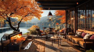 Warm Jazz Music for Relaxing, Study 🍂Cozy Fall Coffee Shop Ambience ~ Smooth Jazz Instrumental Music