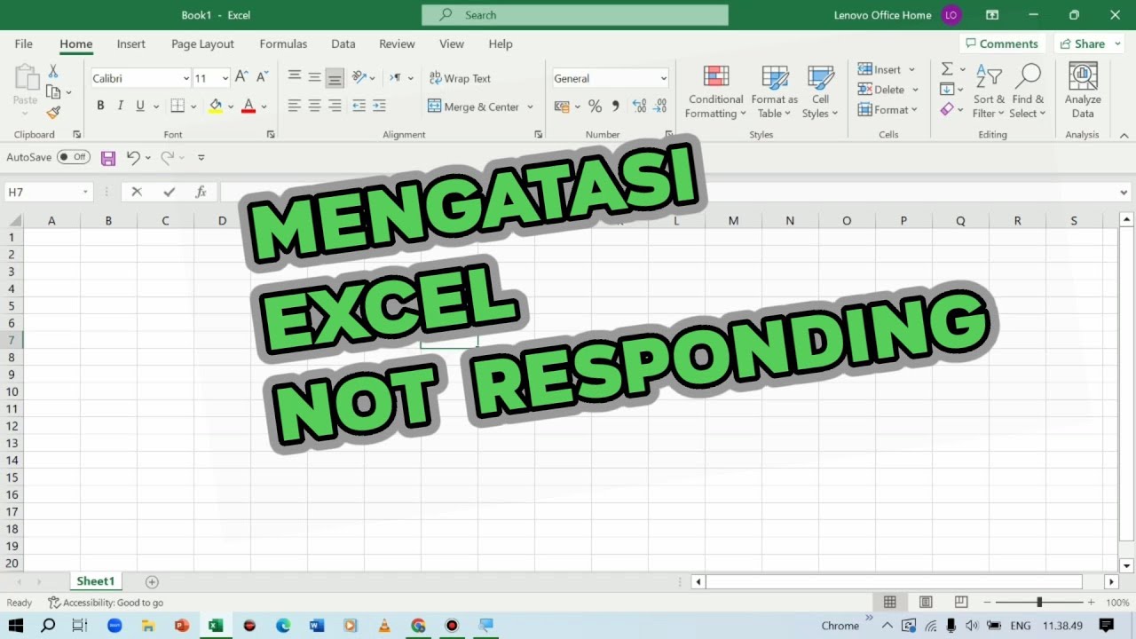 Tutorial Mengatasi Microsoft Excel Yang Not Responding Youtube