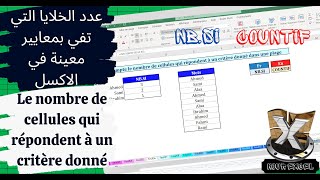 Nour Excel | Nombre de cellules qui répondent à un critère donné | عد الخلايا التي تفي بمعيار معين