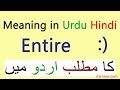 Entire meaning in Urdu | Online English to Hindi, Urdu translation lesson