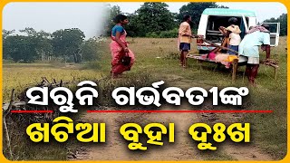 ସରୁନି ଗର୍ଭବତୀଙ୍କ ଖଟିଆ ବୁହା ଦୁଃଖ | Odisha Reporter