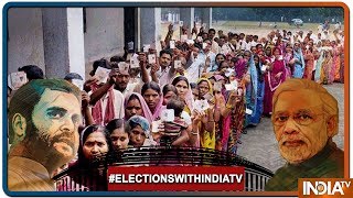 Elections 2019: Amethi के गौरीगंज में लगी वोटरों की लंबी लाइन, Rahul और Smriti के बीच है कड़ी टक्कर