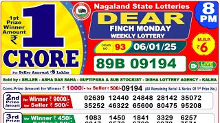 NAGALAND DEAR LOTTERY SAMBAD EVENING 8 PM RESULT TODAY 06.01.2025