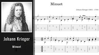 Johann Krieger - Minuet - Tab