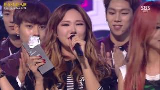 [EXIDear中字] 160612 人氣歌謠 Inkigayo － EXID 一位受賞 No. 1 Acceptance Speech