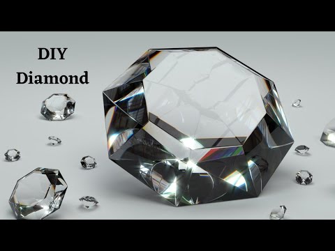 How To Make A Diamond At Home | DIY Diamond | Epoxy Resin Art | How ...