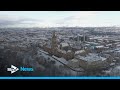 Stunning drone shots show Scotland covered in snow.